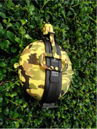 Фляга для воды силиконовая FG Желтый камуфляж 580 мл складная с карабином и компасом - изображение 10