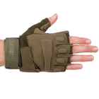 Перчатки тактические с открытыми пальцами Zelart Blackhawk Action 4380 размер L Olive - изображение 4