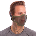 Маска защитная пол-лица из стальной сетки для пейнтбола Zelart Action CM01 Olive - изображение 1