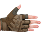 Перчатки тактические с открытыми пальцами Zelart Action 8808 размер XL Olive - изображение 4