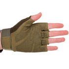 Перчатки тактические с открытыми пальцами Zelart Action 8811 размер L Olive - изображение 4