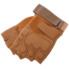 Тактичні рукавички з відкритими пальцями Zelart Blackhawk Action 4380 розмір XL Khaki - зображення 6