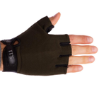 Перчатки тактические с открытыми пальцами Zelart Action 4379 размер M Olive - изображение 4