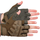 Тактичні рукавички з відкритими пальцями Zelart Action 8808 розмір M Olive - зображення 1