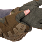 Тактичні рукавички з відкритими пальцями Zelart Action 8808 розмір M Olive - зображення 3