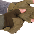 Перчатки тактические с открытыми пальцами Zelart Action 8811 размер XL Olive - изображение 3