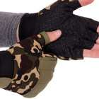 Тактичні рукавички з відкритими пальцями Zelart Action 8789 розмір L Camouflage - зображення 5