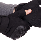Тактичні рукавички з відкритими пальцями Zelart Action 8805 розмір L Black - зображення 4