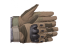 Тактичні рукавиці олива розмір L (повнопалі воєнні з закритими пальцями осінь-зима для воєнних ЗСУ) YL-GO2812 - зображення 1