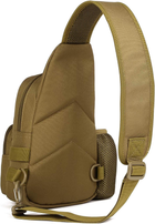 Водонепроницаемая тактическая сумка через плечо Yakmoo с USB-портом для зарядки в стиле милитари Койот - изображение 3