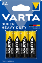 Батарейка пальчик VARTA SUPERLIFE AA 1.5V блістер 4 шт