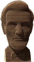3D пазл-конструктор Cartonic 3D Puzzle Lincoln Авраам Лінкольн Картонний (CARTMLNC)
