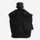 Фляга армейская для воды 1 литр с чехлом и котелком черная - изображение 4