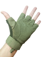Рукавички тактичні без пальців Рукавички тактичні безпалі Розмір L Зелений (Олива) - зображення 3