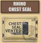 Вентилируемый оклюзийный клапан Rhino Rescue Chest Seal 6 дюймов (7772227773333) - изображение 2