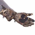 Тактичні рукавички текстильні, багатоцільові рукавички, для полювання та риболовлі рукавички спінінгіста Розмір L Камуфляж BC-9242 - зображення 7