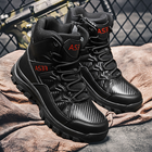 Ботинки Lesko GZ706 р.46 Black высокие на шнурках и молнии - изображение 10