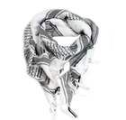 Платок шарф арафатка, шемаг, куфия 110см - Black/White Primo белый - изображение 1