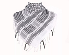 Платок шарф арафатка, шемаг, куфия 110см - Black/White Primo белый - изображение 3