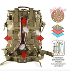 Багатофункціональний тактичний рюкзак для військових, кольору-мультикам 42л - зображення 3