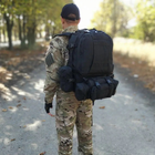 Тактичний військовий рюкзак з підсумками Assault Belt M-12 Oxford 600D 50 літрів Чорний - зображення 2