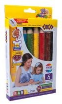 Олівці кольорові ZiBi Baby Line Mini Super Jumbo зі стругачкою 6 кольорів (ZB.245