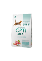 Сухой корм для кошек Optimeal Sterilised для стерилизованых с индюшкой и овсом