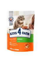 Корм для взрослых кошек Клуб 4 лапы Премиум. Курица