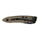 Нож складной полусеррейтор карманный с фиксацией Liner Lock Leatherman 832615 Skeletool KBX Coyote 149 мм - изображение 4