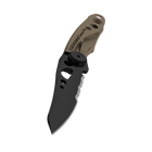 Нож складной полусеррейтор карманный с фиксацией Liner Lock Leatherman 832615 Skeletool KBX Coyote 149 мм - изображение 5