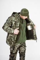 Тактическая военная куртка Бушлат зимний SoftShell Пиксель ВСУ 48 размер Козак - изображение 1