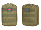 Подсумок медицинский сумка аптечка тактическая A88 с системой Molle и патчем green - изображение 2