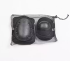 Комплект защиты тактической наколенники налокотники F002 Oxford черный - изображение 3