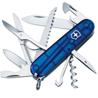 Складаний швейцарський ніж Victorinox Vx13713.T2 Huntsman 15 функцій 91 мм синій-напівпрозорий - зображення 4