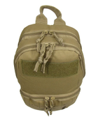 Рюкзак тактичний військовий Camo Military Gear Drome 9.5л пісочний - зображення 3