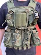 Плитоноска жилет тактична військова з розвантажувальною системою під плиту Tactical Vest Molle та Velcro оливковий - зображення 6