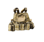 Плитоноска жилет тактическая военная с разгрузочной системой под плиту Tactical Vest MOLLE камуфляж - изображение 5