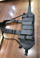 Жилет розвантажувальний військовий Ремінно-плечова система Tactical vest 4 кишені для магазинів чорний - зображення 1