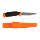 Нож туристический, рыболовный с чехлом Morakniv 11824 Companion F Orange нержавеющая сталь Sandvik 12C27, 218 мм - изображение 1