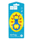 Чохол-брелок для Apple AirTag Hoco Silicone protective keychain shell short style blue