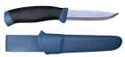 Ніж з чохлом Morakniv Companion Navy Blue, stainless steel 13164 Sandvik 12C27, 219 мм, Black-Blue - зображення 2