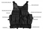 Жилет тактичний військовий розвантаження Tactical Vest A60 Black - зображення 3