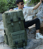 Рюкзак тактичний військовий Tactical Backpack X110A 110 л олива - зображення 4