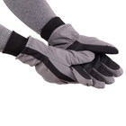 Тактичні рукавички на хутрі теплі зимові, рукавички багатоцільові, для полювання та риболовлі рукавички спінінгіста Розмір L Сірі BC-9227 - зображення 4
