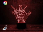 3D ночник "Дэдпул 3" (УВЕЛИЧЕННОЕ ИЗОБРАЖЕНИЕ) подарочная упаковка + 16 цветов + пульт ДУ + сетевой адаптер&nbsp;+ батарейки (3ААА) &nbsp;3DTOYSLAMP
