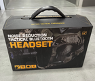 Тактичні активні навушники HD-16 із шумозаглушенням, універсальне кріплення, на голову та шолом, блютуз, оливковий - зображення 8