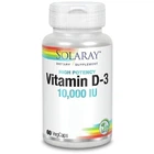 Вітамін D Solaray Vitamin D-3, 10000 IU 60 Veg Caps SOR75250