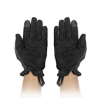 Тактичні шкіряні зимові рукавички на флісовій підкладці GlovesUA мод.312-б Чорний 8.5 - зображення 3