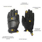 Тактические кожаные зимние перчатки на флисовой подкладке GlovesUA мод.312-б Черный 8 - изображение 4