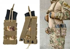 Подсумок под магазина АК/РПК одинарный открытый мультикам Arid (MOLLE, подсумок на разгрузку, жилет, РПС) EFPAМK28А